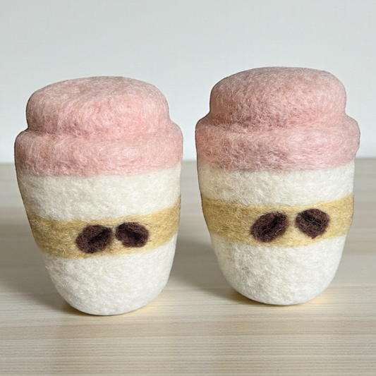 Felt Pink Babycino Takeaway Cups - Set of 2