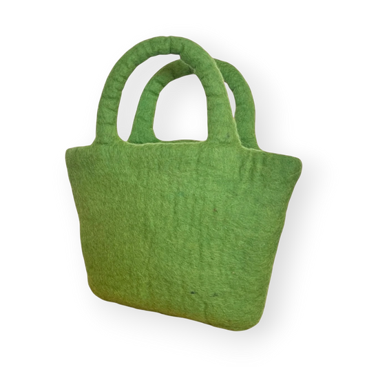 Felt Emerald Green Shopping Bag