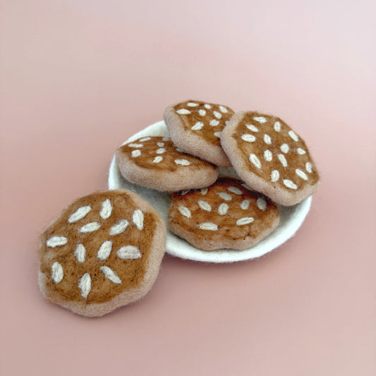 Felt ANZAC biscuits - Set of 5