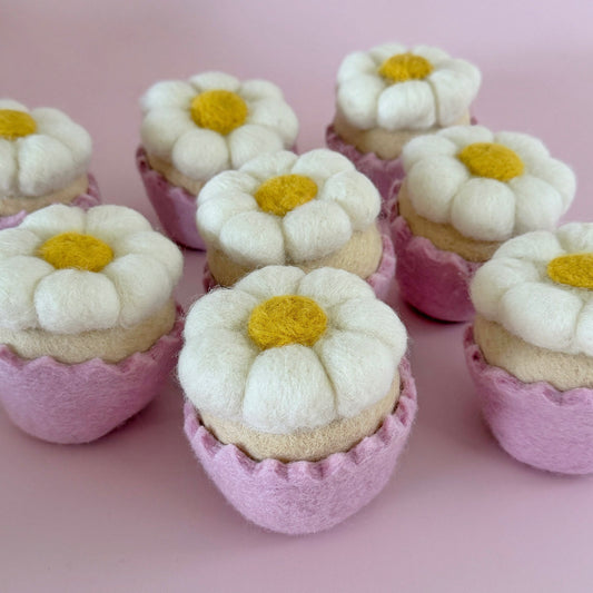 Felt Jumbo Daisy Muffin - 2 piece set