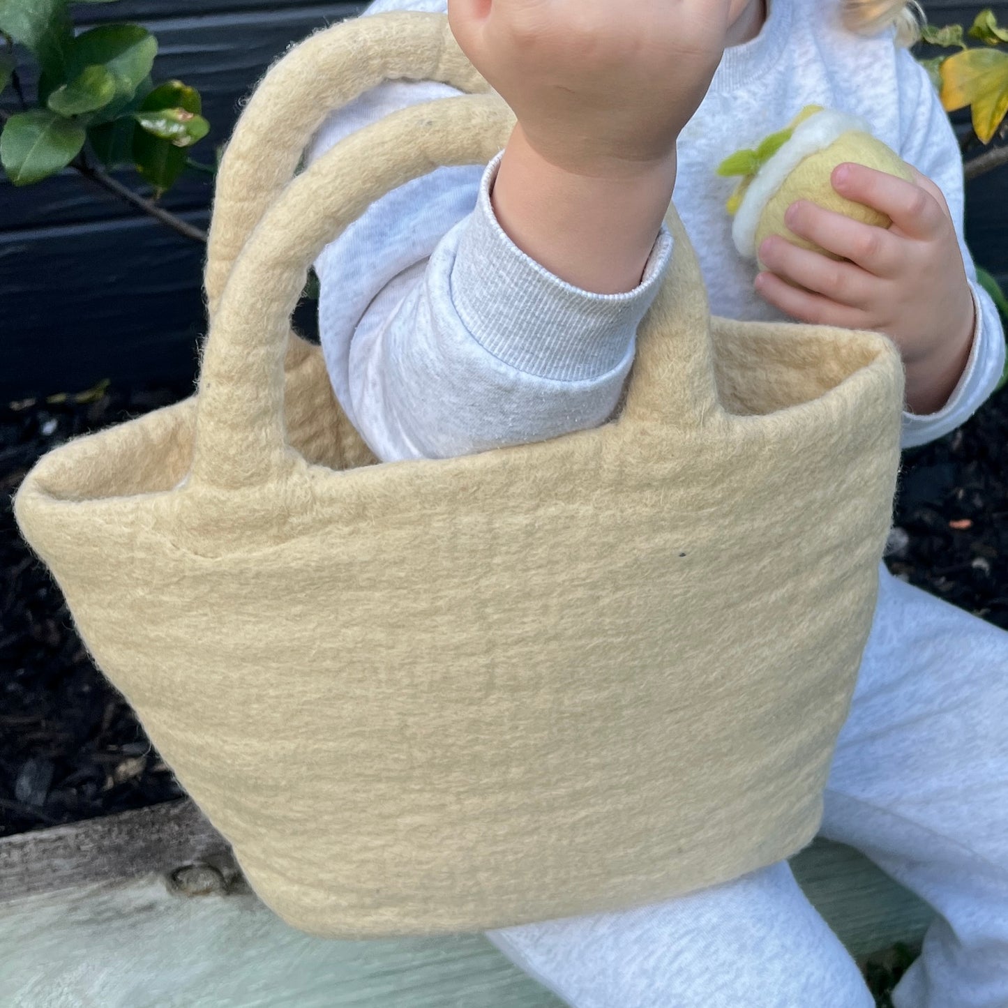 Felt Yellow Shopping Bag
