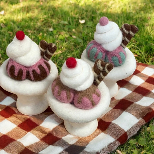 Felt Ice-Cream Sundae Trio - Set of 3