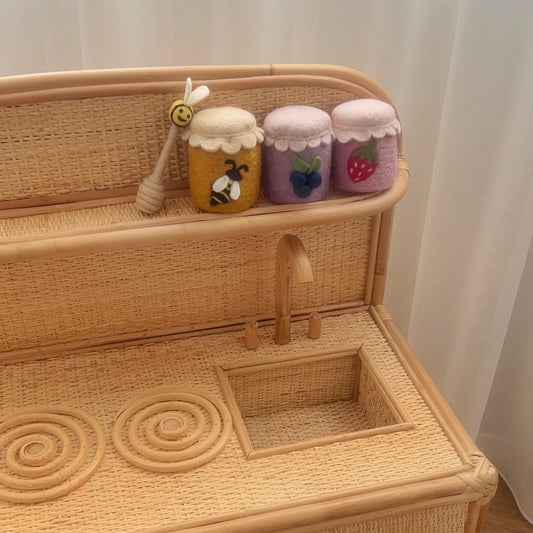 Felt Honey Pot & Dipper - Set of 2