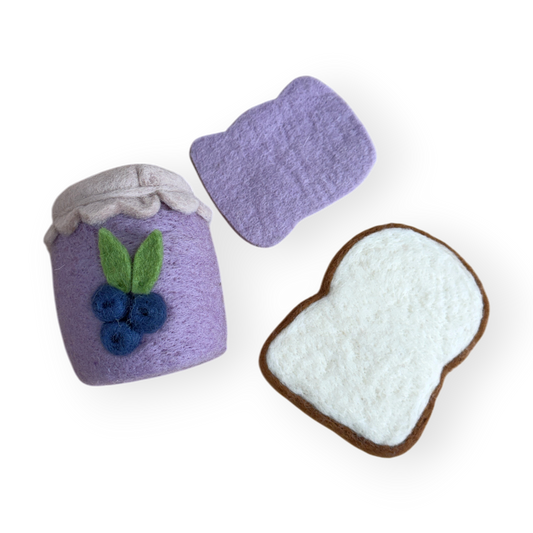 Felt Blueberry Jam & Spread on Toast - Set of 3