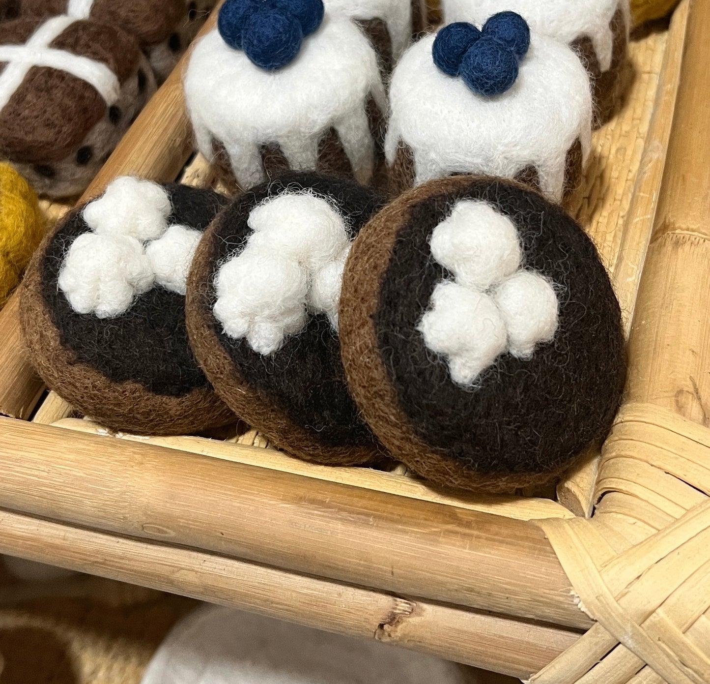 Felt Chocolate Tart with Cream