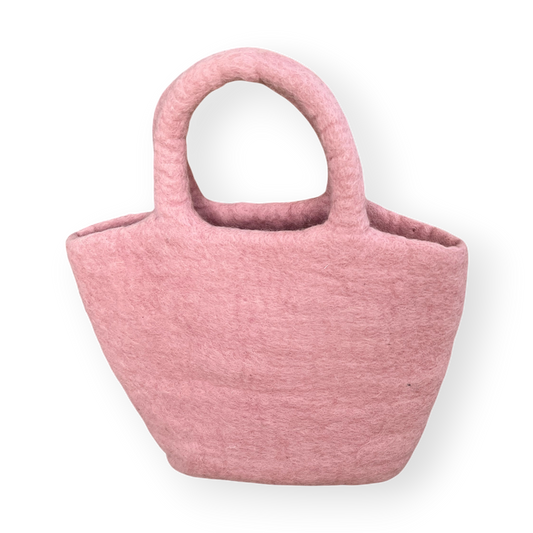 Felt Pink Shopping Bag