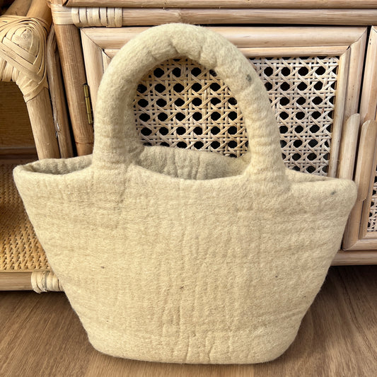 Felt Yellow Shopping Bag