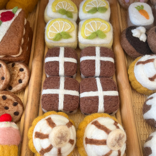 Felt Hot Cross Buns - 4 Piece Set