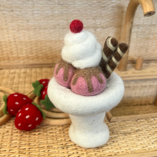 Felt Strawberry Sundae
