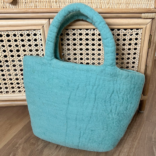 Felt Blue Shopping Bag