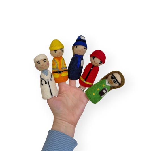 Felt Finger Puppets - Community Helpers - Set of 5