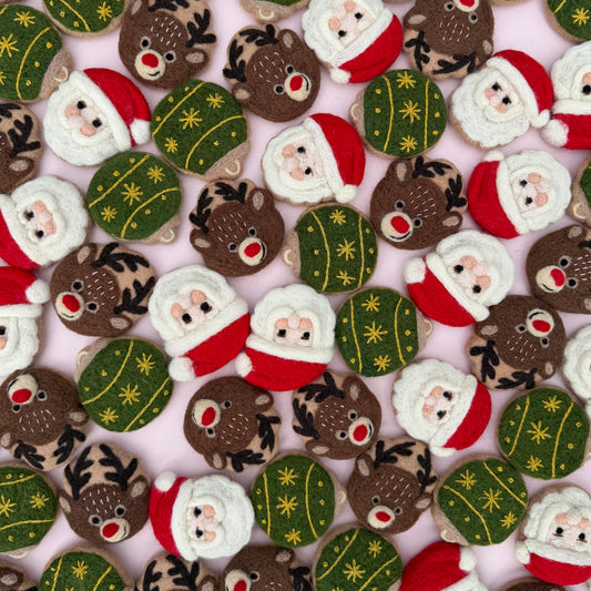 Felt Christmas Cookie Trio