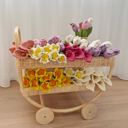 Tea & Coffee Cart - Natural Rattan
