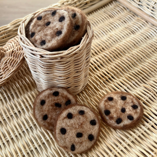 Felt Jumbo Chocolate Chip Cookies - Set of 5