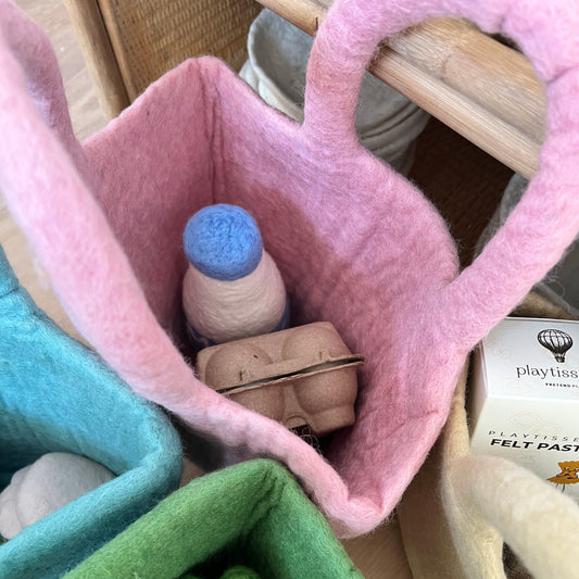 Felt Pink Shopping Bag