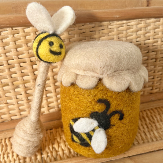 Felt Honey Pot & Dipper - Set of 2