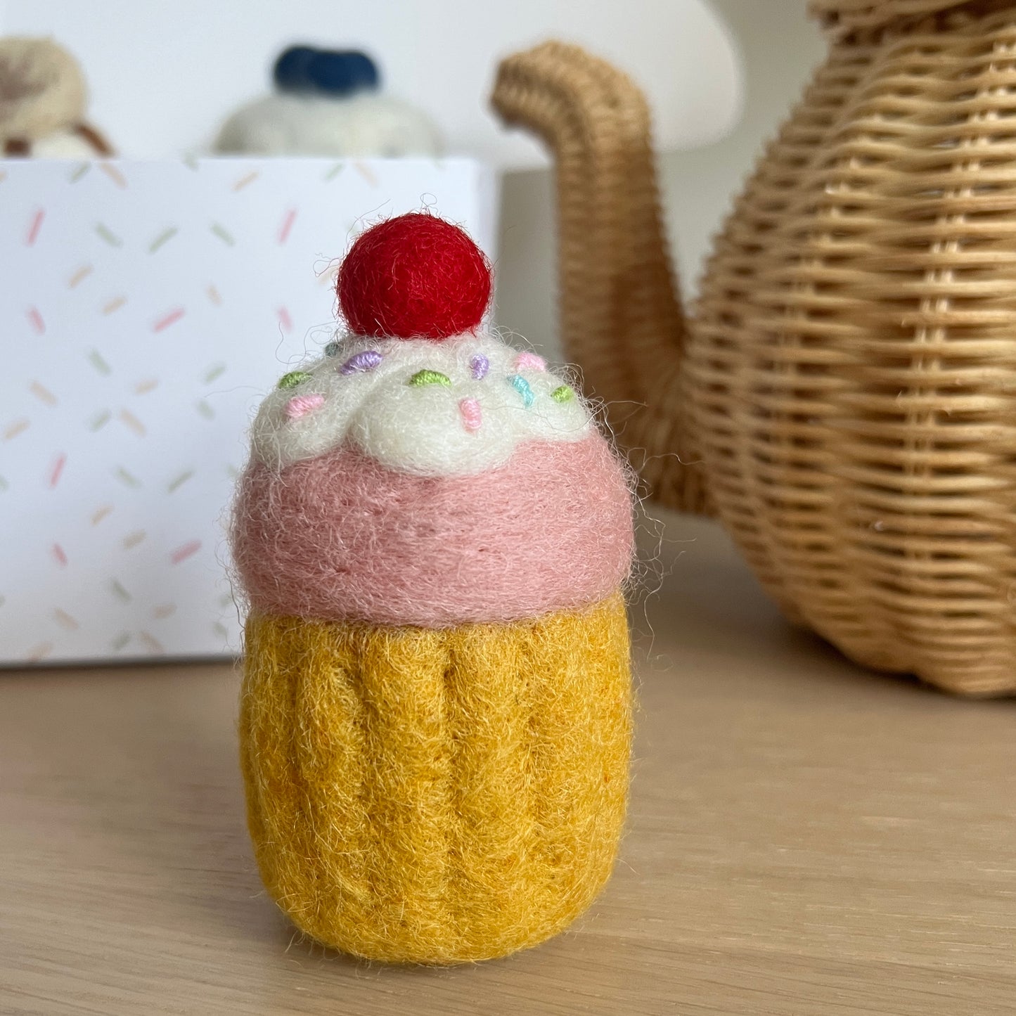 Felt Pink Cupcake