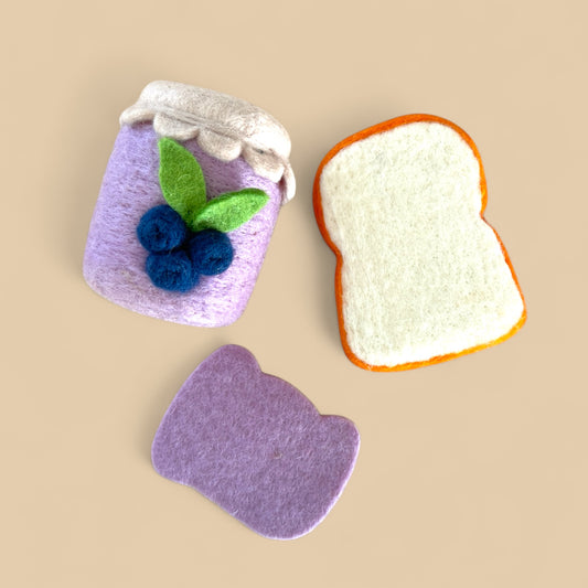 Felt Blueberry Jam & Spread on Toast - Set of 3
