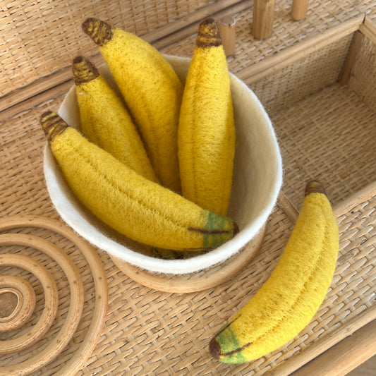 Felt Bananas In Fruit Bowl (Set of 6)
