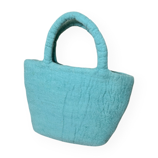 Felt Blue Shopping Bag