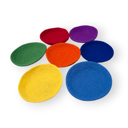 Felt Rainbow Plates - Set of 7