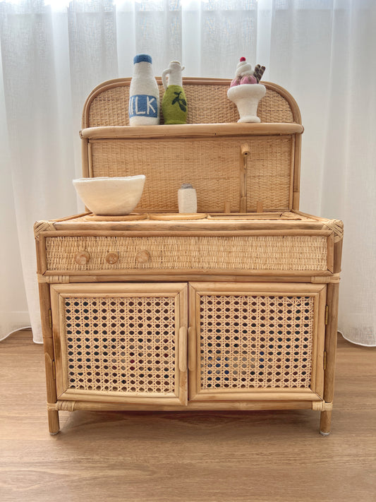 Toy Kitchen - Natural Rattan
