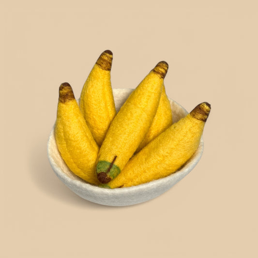 Felt Bananas In Fruit Bowl (Set of 6)
