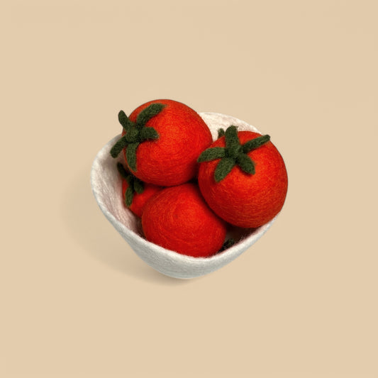Felt Tomatoes In Bowl (Set of 6)