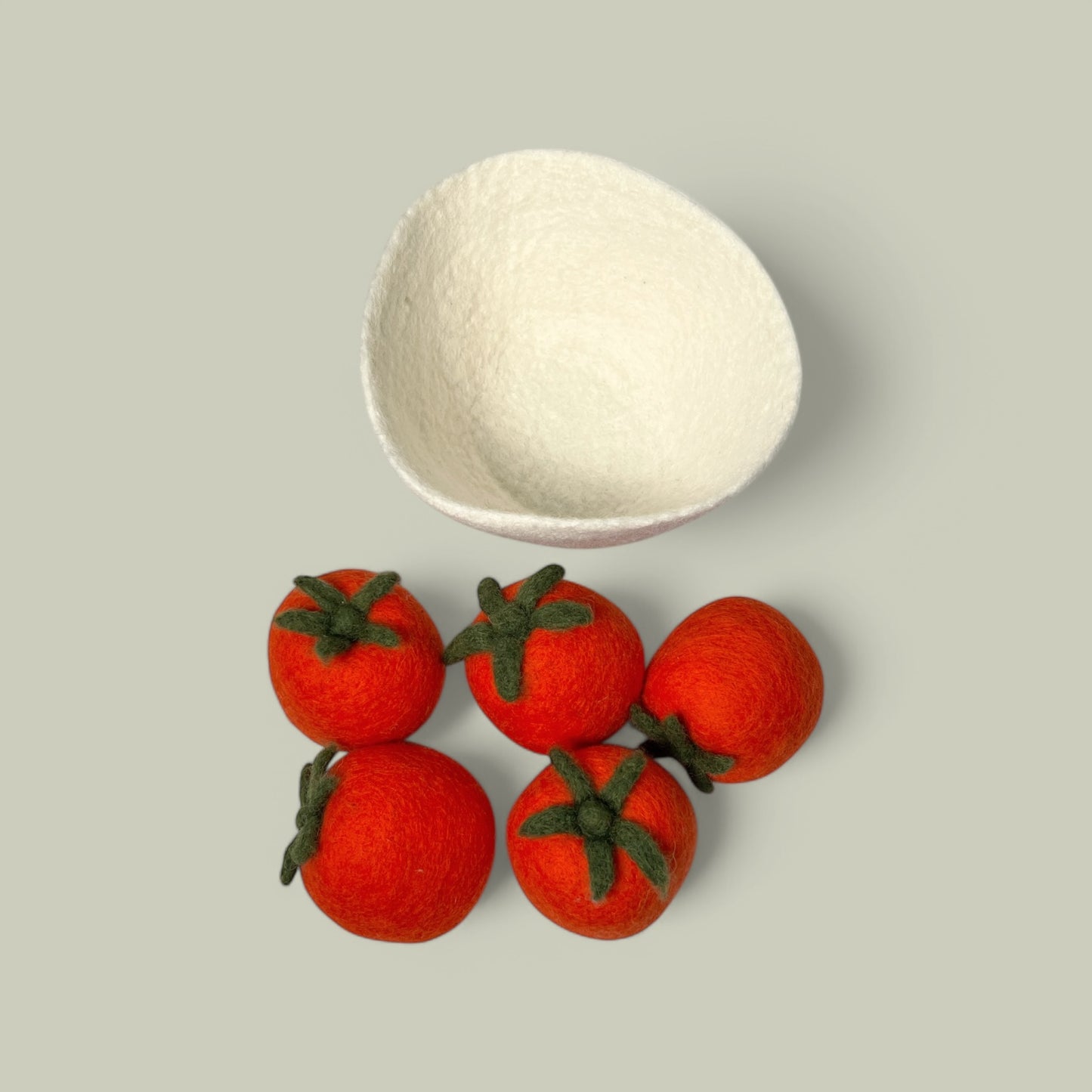 Felt Tomatoes In Bowl (Set of 6)