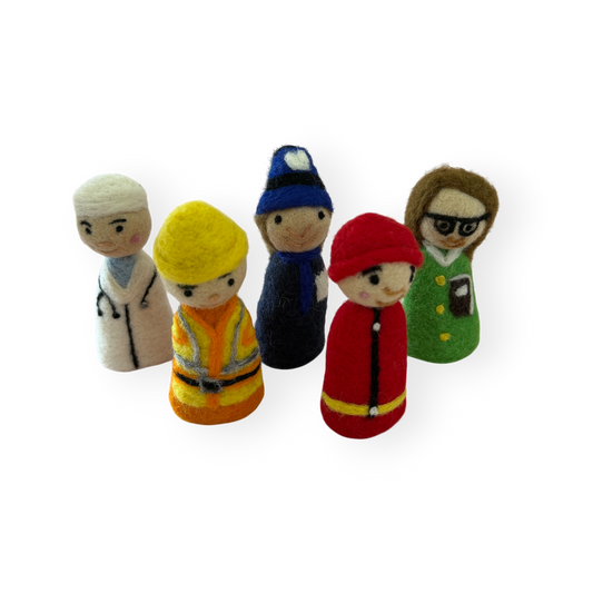 Felt Finger Puppets - Community Helpers - Set of 5