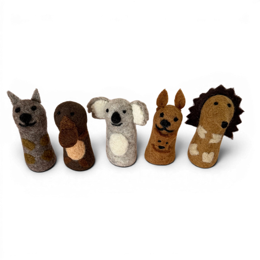 Felt Finger Puppets - Aussie Friends - Set of 5