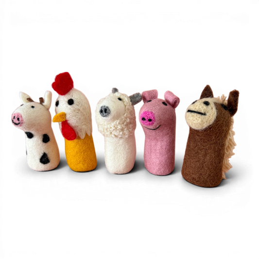 Felt Finger Puppets - Farm Friends - Set of 5