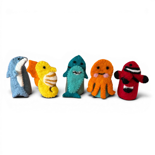 Felt Finger Puppets - Ocean Friends - Set of 5