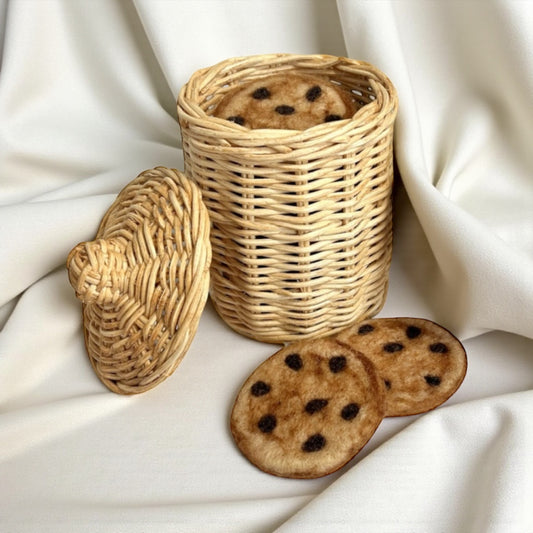 Rattan Cookie Jar