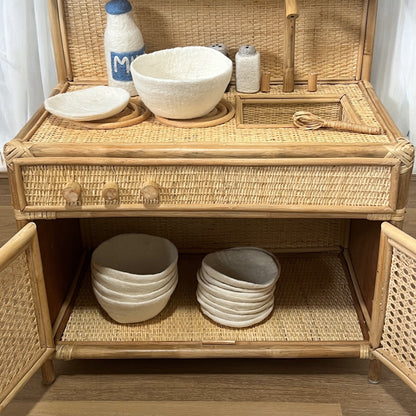 Toy Kitchen - Natural Rattan