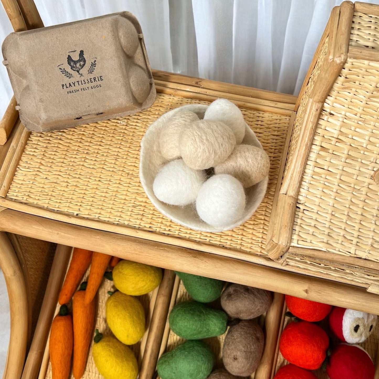 Felt Lemons In Bowl (Set of 6)