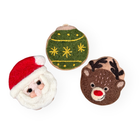 Felt Christmas Cookie Trio