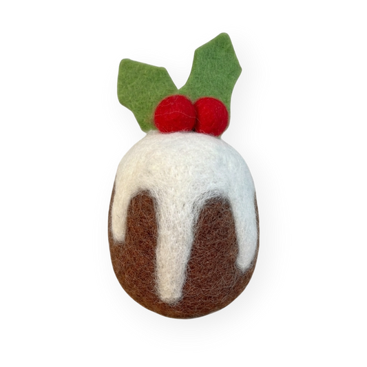Felt Christmas Cake with Holly