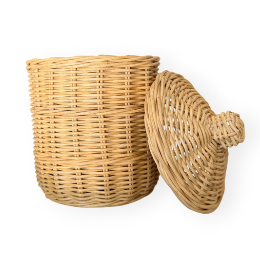 Rattan Cookie Jar