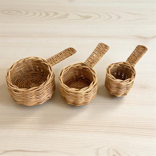 Rattan Measuring Cups - Set of 3