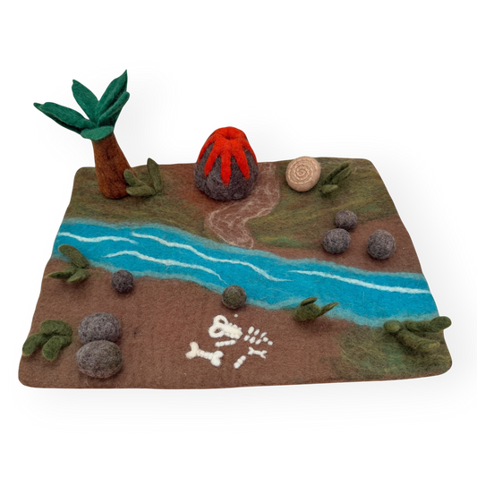 Felt Prehistoric Play Mat Set With Accessories