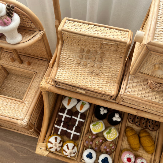 Toy Cash Register - Natural Rattan