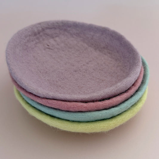 Felt Pastel Plates - Set of 4