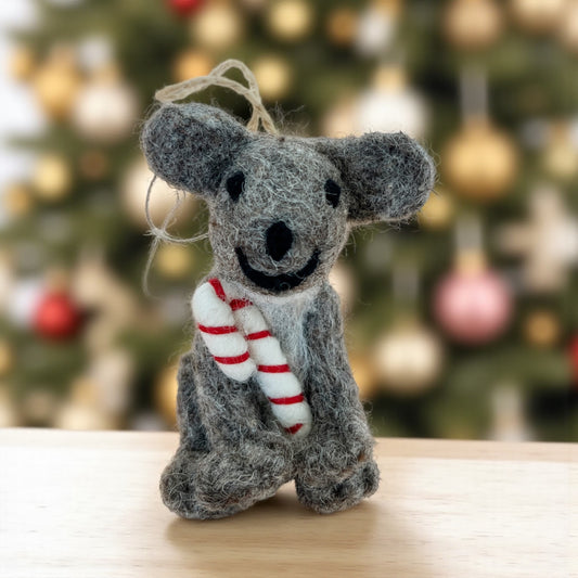 Felt Koala Christmas Ornament