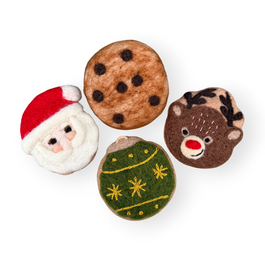 Felt Christmas Cookies - Set of 4