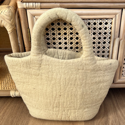 Felt Yellow Shopping Bag
