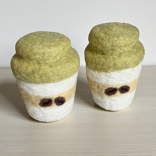 Felt Green Babycino Takeaway Cups - Set of 2