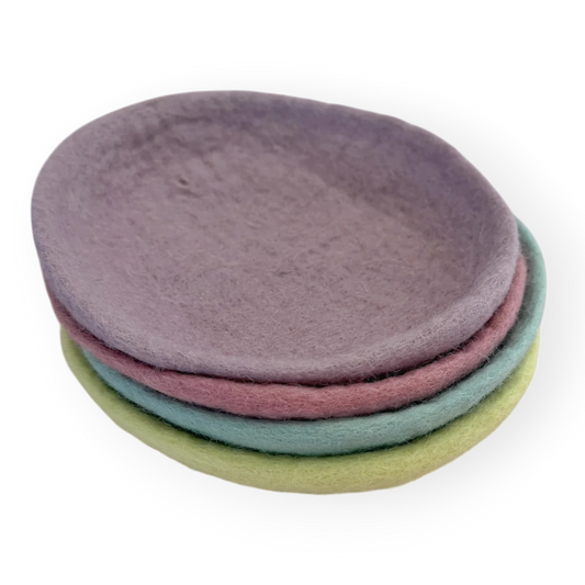 Felt Pastel Plates - Set of 4