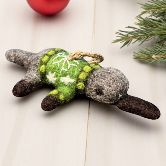 Felt Platypus Christmas Ornament