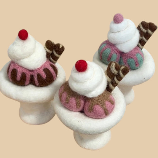 Felt Ice-Cream Sundae Trio - Set of 3